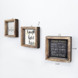 Wallity Cuadro Decorativo Enmarcado en MDF (3 Piezas)